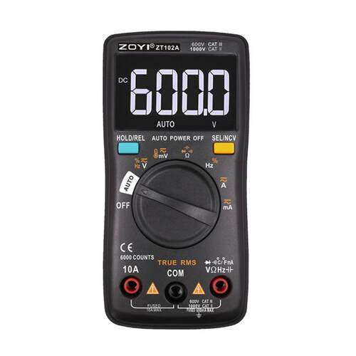 ZOYI/众仪数字万用表ZT111智能防烧电工家用维修万用表便携万用表
