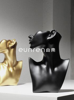 现代抽陈象人物塑摆件列衣帽间首饰架珠宝展示道具样WRB板房雕装