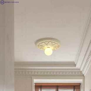 法式 壁灯两用复中古vintage玄关阳台过道走廊床头 奶油风浮雕吸顶