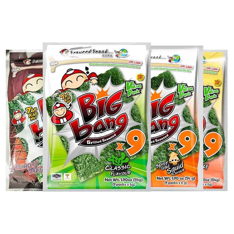 泰国进口老板仔大片烤海苔50g/袋装小老板即食拌饭寿司紫菜零食品
