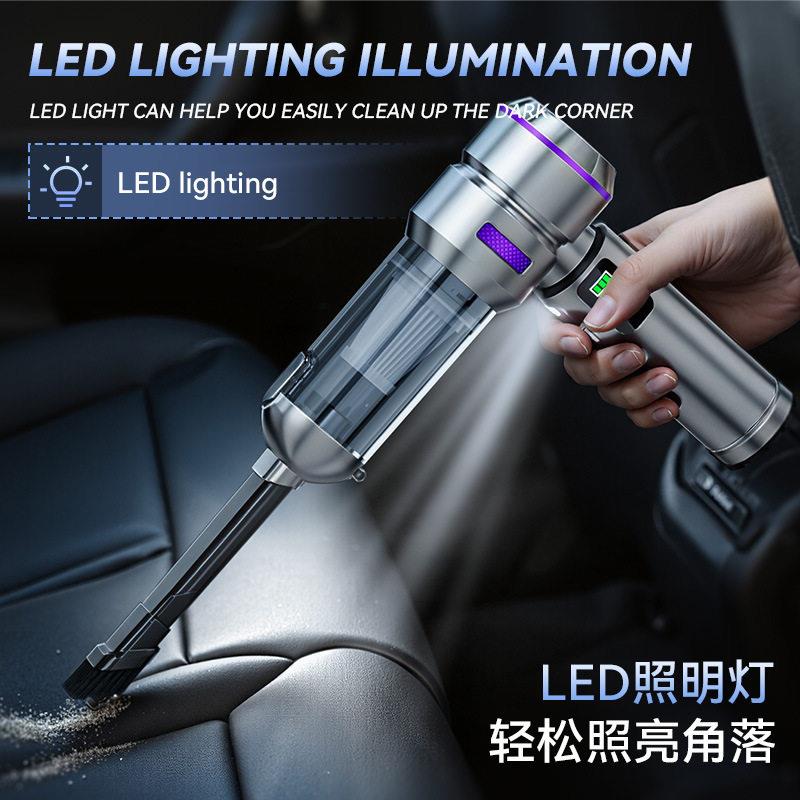 车载数显吸尘器无刷大功率除尘充气一体大吸力两用LED汽车吹尘器