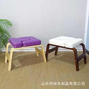 现货木质瑜伽倒立凳家用倒挂拉伸倒立椅 健身辅助器小型健身器材