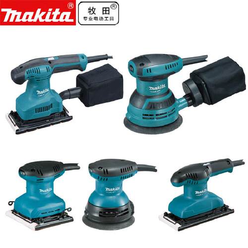 牧田牧田makita砂纸机木材打磨抛光机旋转砂光机方砂圆砂木工电动