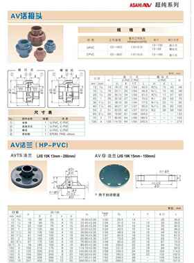 ASAHIAV式旭有由令cl盲eanpvc单片式法兰一体法兰法WTC兰管堵活接