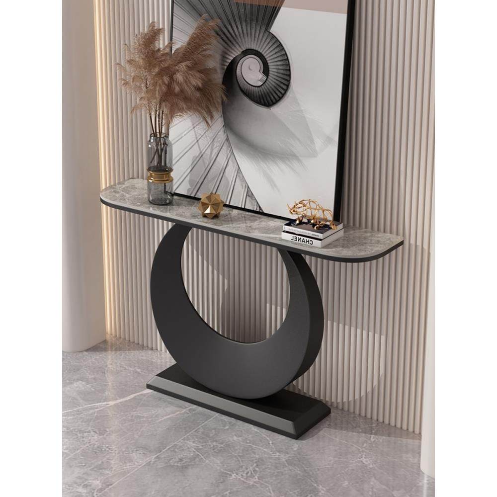 玄关桌端景台岩板意式入户柜轻奢客厅靠墙简约供桌现代走廊玄关柜