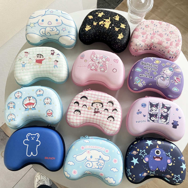 星之卡比库洛米switch pro手柄收纳包任天堂卡通保护套软硬壳盒子