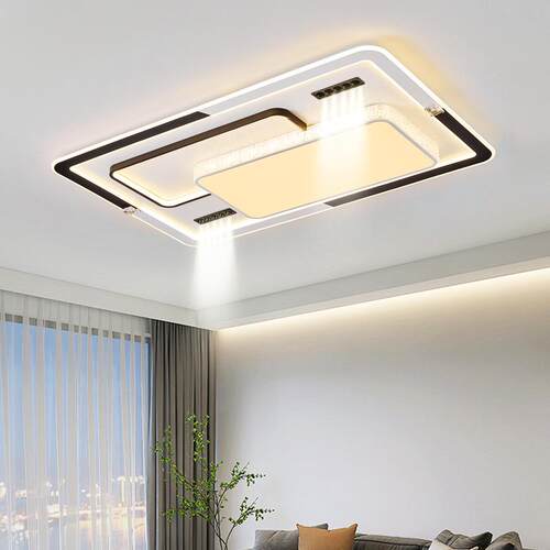 客厅吸顶灯氛围灯侧发光筒灯简约现代大气餐厅卧室灯智能灯具LED