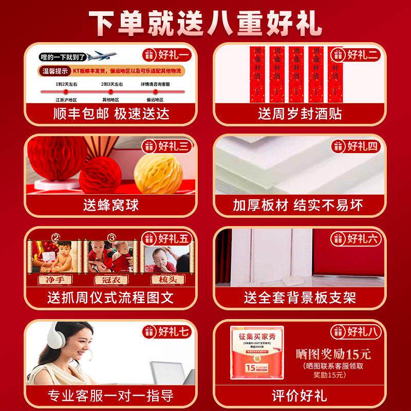 龙宝宝一周岁礼生日布置场景氛围感装饰婴儿抓周宴用品背景墙kt板
