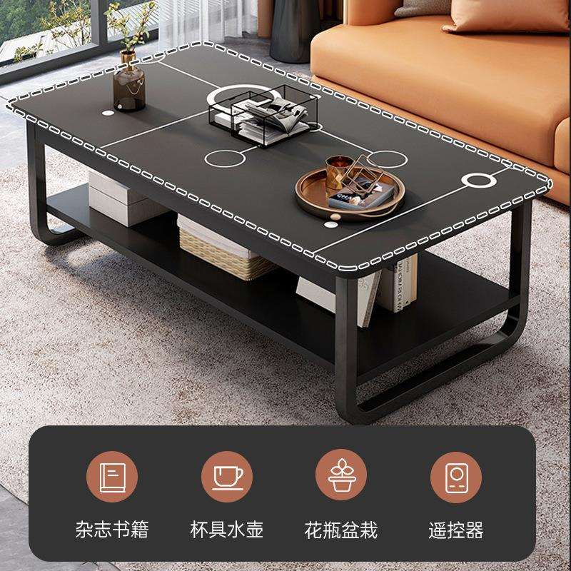 茶几客厅家用沙发旁双层边几简约现代出租屋办公室小茶桌方形桌子