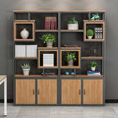 现代简约落地书架简约样板房置物架创意展示架博古架办公室隔断柜