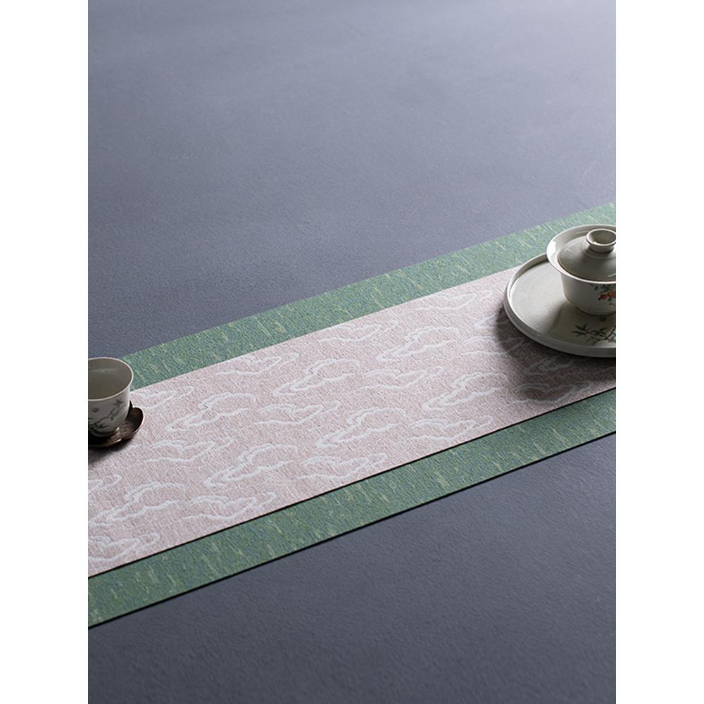 AF76S8MS55麻L集正中式雅麻纤维防水茶席棉布清干茶泡桌旗布艺茶