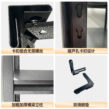 家用货架置物架多层落地仓库阳台储藏室杂物间商用超市钢制收纳架