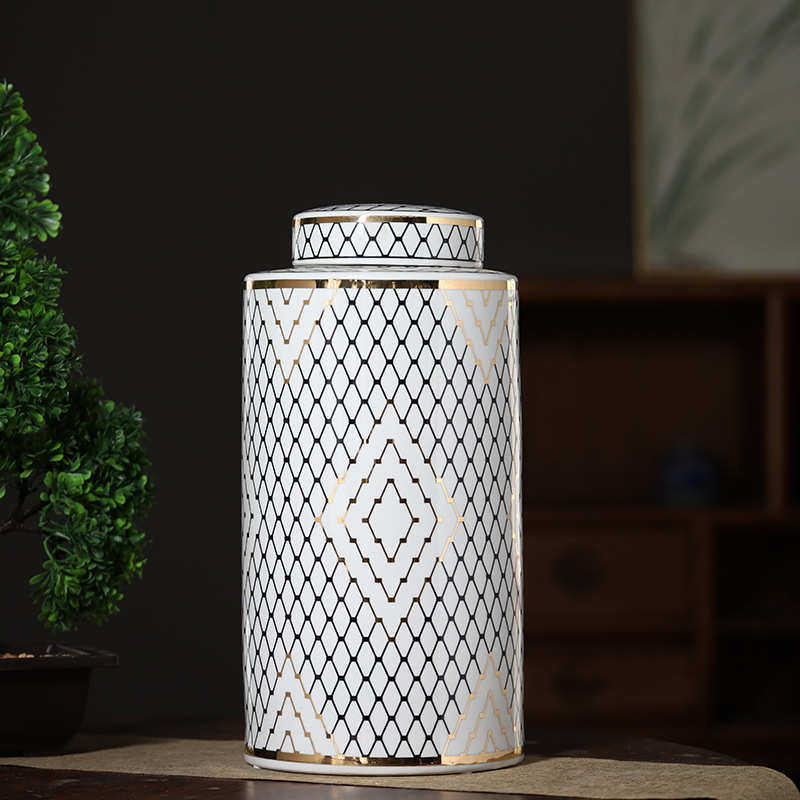 玄关复古花瓶国风花纹陶瓷客厅菱形青花瓷摆件中式瓷器花瓶插花,家居饰品,花瓶,淘宝优惠券,粉丝福利购,淘宝优惠卷