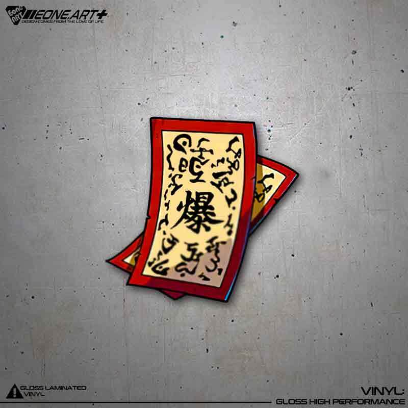 EONE反光车贴火影忍者起爆符车身玻璃电动车行李箱笔记本电脑贴纸