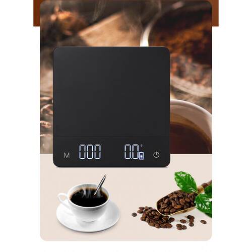 新款手冲咖啡电子秤称重计时电子磅秤咖啡称量咖啡器具带自动计时