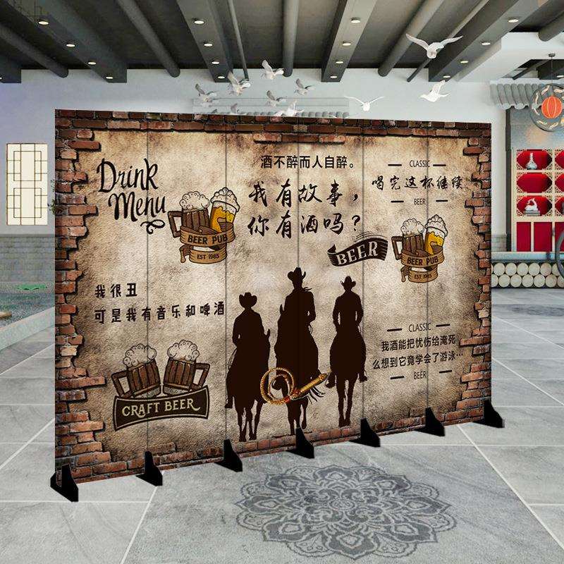 露营烧烤屏风隔断客厅清吧酒馆咖啡餐厅厕所折叠移动纹身理发挡风
