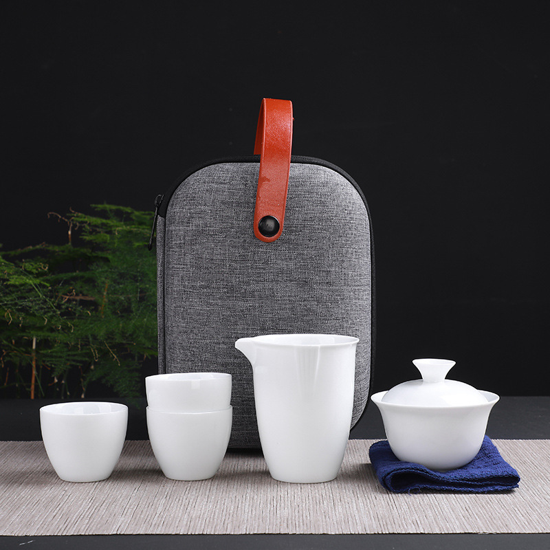 LOGO玉瓷白瓷旅行茶具旅行茶具