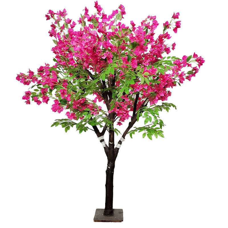 仿真三角梅树假绿植盆栽室内玫瑰花酒店餐厅装饰景观三角梅花树