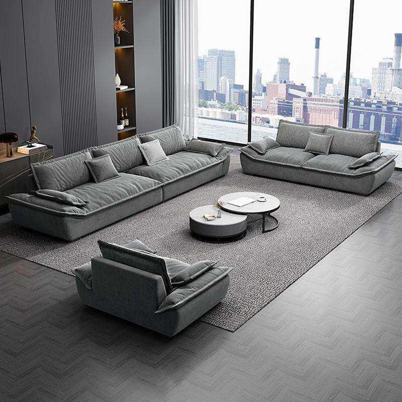 帆船沙发客厅现代简约大小户型三人位组合带贵妃直排意式极简沙发