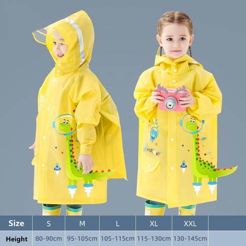 Kids Raincoat Waterproof Rain Poncho Cartoon Unicorn Dinosau