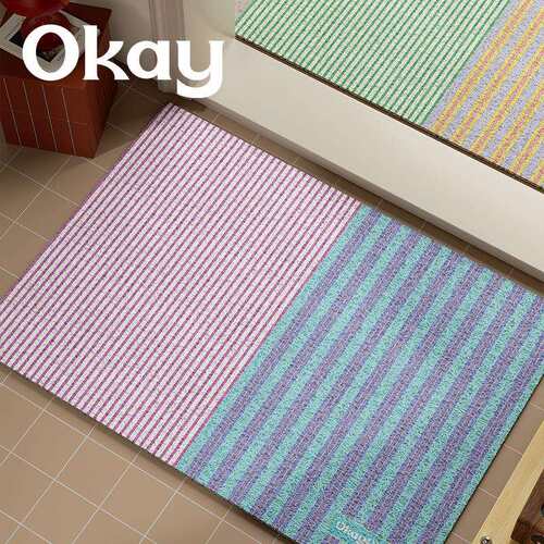 彩色主调丝圈入户地垫门口家用可裁剪 pvc耐脏防滑除尘脚垫子