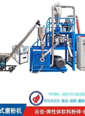 大连丁基橡胶破碎机碎到8mm氟橡胶磨粉机将磨碎成40目粉末
