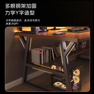 R桌a123456 家用竞桌书桌书架体学生电学习一桌写字子 电脑桌台式