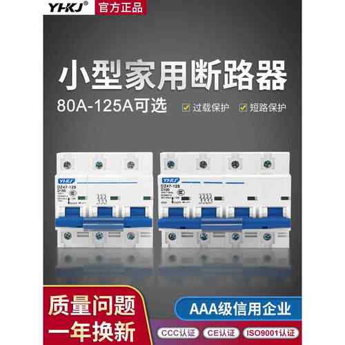 dz47 -125/ 1p2p 3P 100A 80A 125A小型断路器空气开关高品质