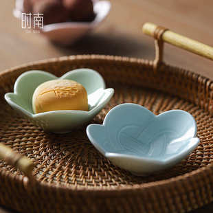 古风小精致茶点点心盘订婚糕点摆盘家用陶瓷味碟小菜碟蘸料碟 中式