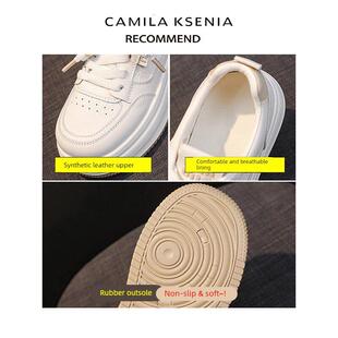 防滑增高休闲鞋 女秋百搭厚底小白鞋 KSENIA官方店2025新款 CAMILA