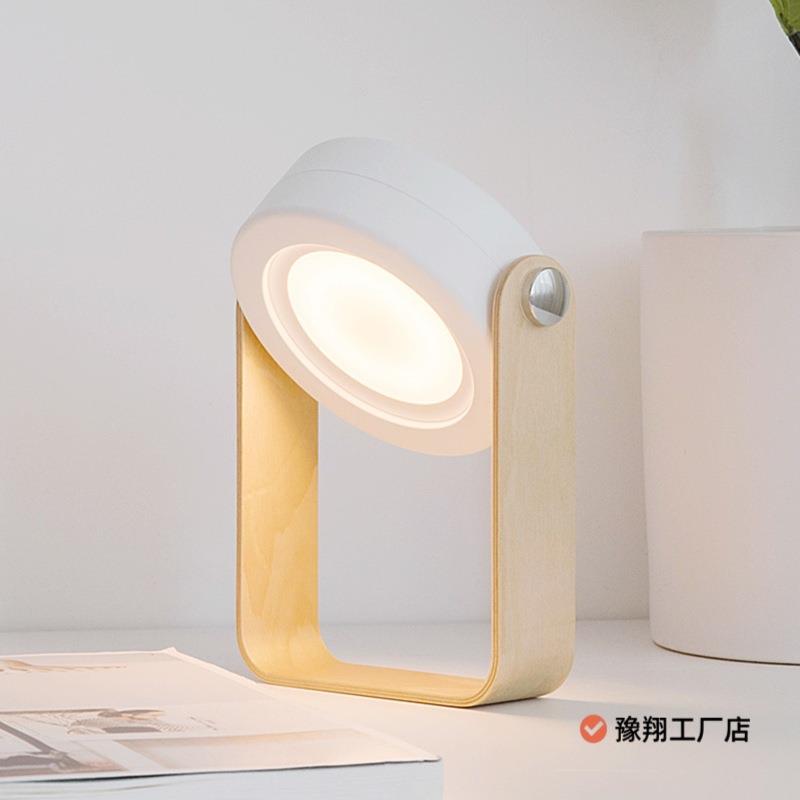 新款LED灯笼小夜灯户外卧室手提灯可折叠宿舍护眼充电床头台灯