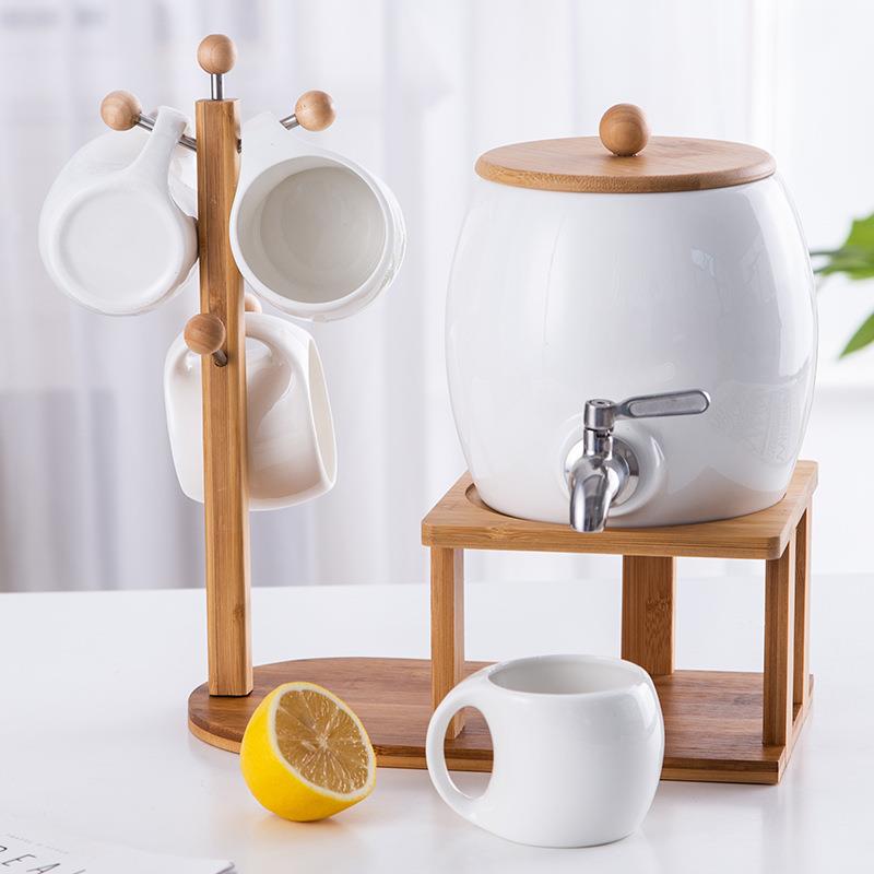 客客厅水凉壶套茶F96MS59J装家用泡壶耐高温陶瓷果汁壶中式待带龙