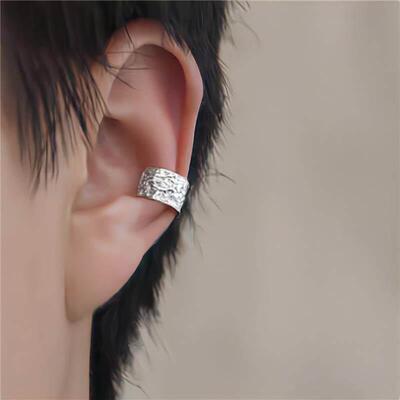 1 Pair Ear Cuff Fake Hoop Earrings Man Wiout Drilling Ear