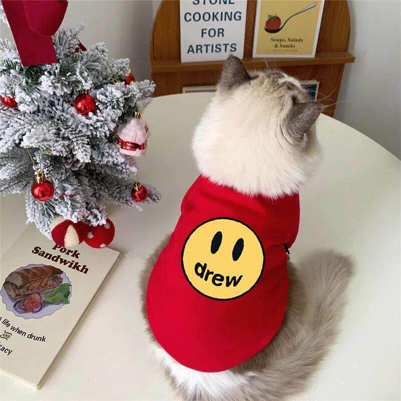 宠物猫猫衣服秋冬装两脚布偶猫蓝猫幼猫过年喜庆加绒保暖卫衣