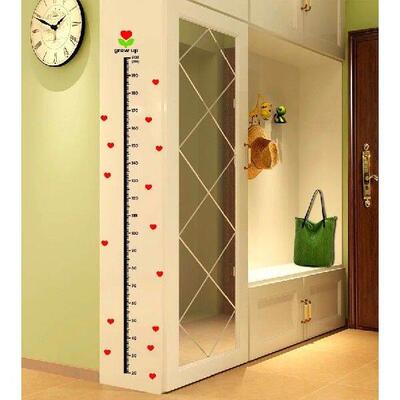 Cartoon Animals Height Measure Wall Sticker Unicorn