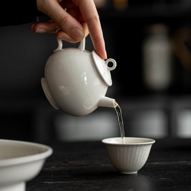 弥言日草木灰—式草木茶灰釉茶壶复古单陶壶小茶壶家用手工瓷滤泡