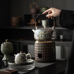 郑文强老师作品鎏银工艺煮茶壶干烧壶家用办公国风轻奢风宫廷风茶