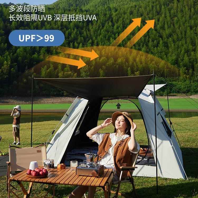 新款直销黑胶帐篷户外便携式折叠野外露营儿童公园野餐野营遮阳免