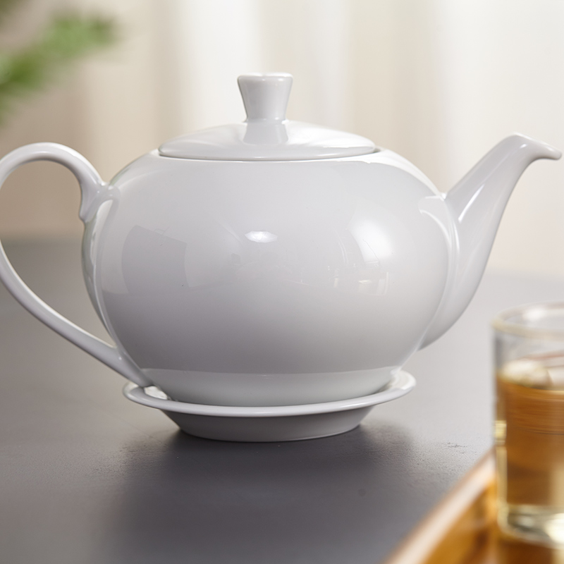 芬倫finum德國(guó)進(jìn)口家用帶過(guò)濾網(wǎng)大容量大號(hào)養(yǎng)生單壺白瓷陶瓷茶壺
