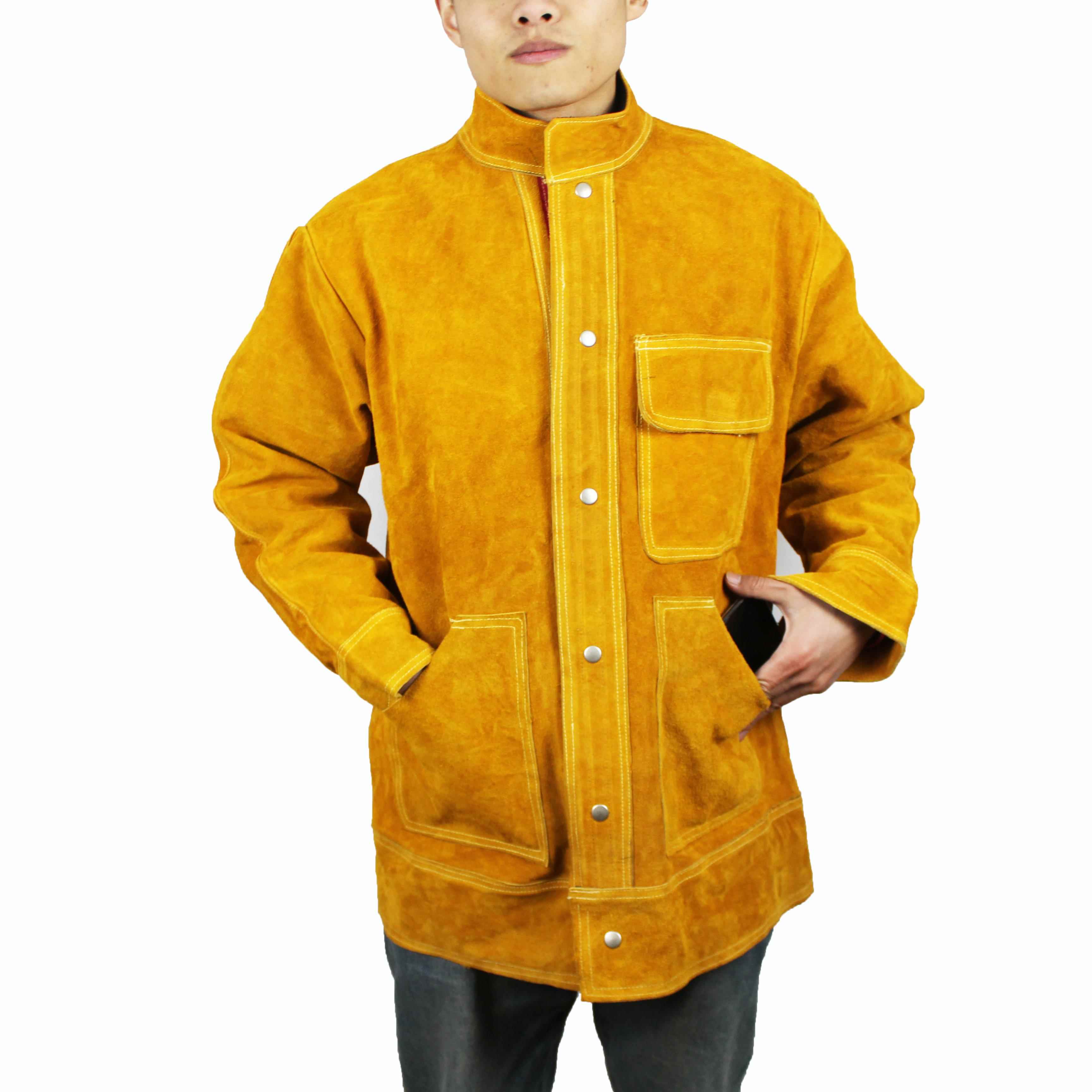 正品护牛皮电焊作衣服火阻燃耐磨隔热防辐射敖工防包防用品