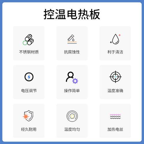 不锈钢控温电热板烘焙干燥浓缩温度实验实验室常用设备常州丹瑞仪