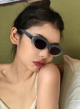复小众猫眼辣妹gm墨镜JENN嘻IE古同LVG款i哈小框太阳眼镜女高级感