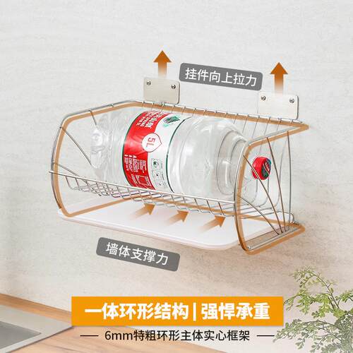壁碗架沥锈水架挂304不厨房zhang403置物架子挂式碗碟架沥水钢篮
