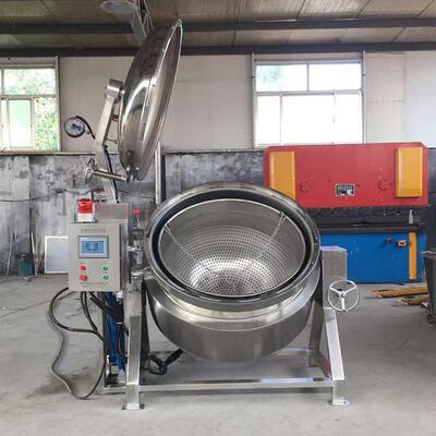 全自动翻盖带压力煮锅商用压力粽子蒸煮锅设备大型不锈钢蒸煮锅