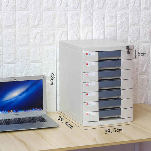 文件柜桌物架抽屉式文件夹塑料收纳盒锁储a4物面带置资料档案文件