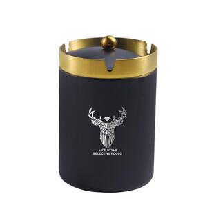 加厚不锈钢漏斗烟灰缸车载防飞灰家用客厅烟缸抗防摔加深防风烟灰