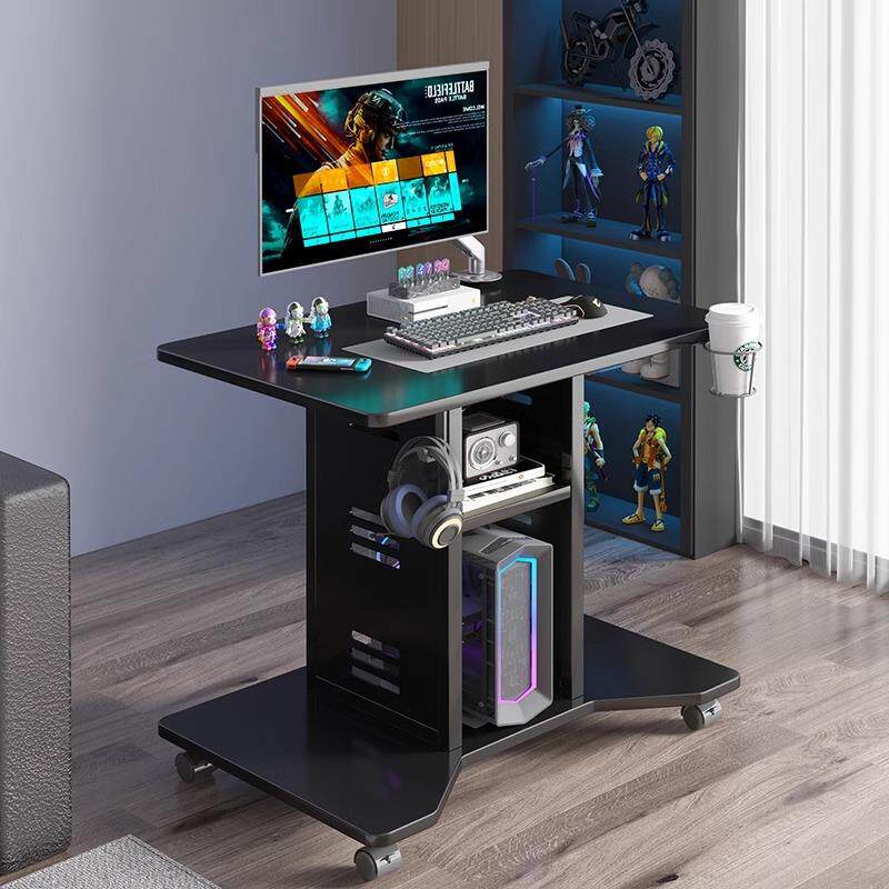 移动电脑桌可放主机家用小型台式电竞桌小户型床边小桌子单人书桌