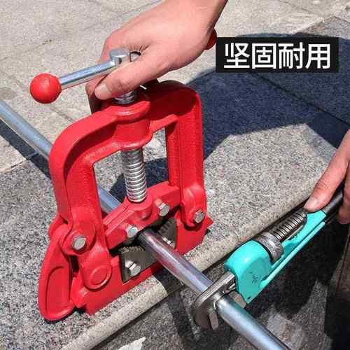 龙门钳夹管钳重型三角架压力镀锌管钳台虎钳割丝管子钳水管钳