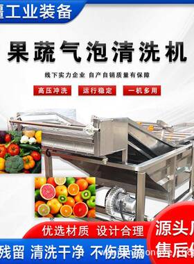 无损伤蘑菇气泡清洗机 红油金针菇加工流水线 银耳木耳清洗设备