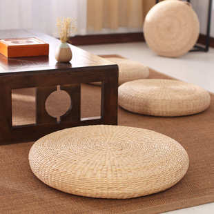 草编坐垫榻榻米垫中式地上蒲团喝茶加厚户外打坐拜佛瑜伽蒲草休闲